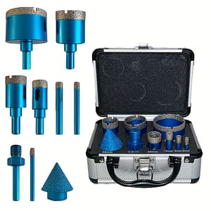 9pcs Factory Wholesale Set Of Soldering Dry Drilling Heads For Hole Opening, All-ceramic, Tile, Granite, Marble Drilling Hand Tools Shop Online at Dubai Trades 2