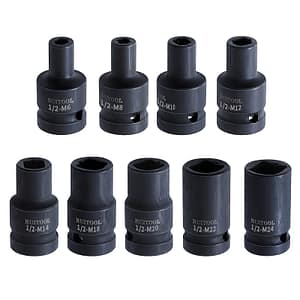 9pcs Ruitool Tap Socket Set, Carbon Steel Machine Tap Holder, 1/2” Square Drive, Quick Change Thread Tap Adapter, M6-m24, With No For Screw Extractors Reamers Business, Industry & Science Shop Online at Dubai Trades