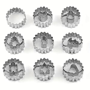 9pcs Stainless Steel Cookie Cutter Set – Christmas & Holiday Parties, Includes Jam Sandwich Molds, Fruit Jam Bakeware Shop Online at Dubai Trades