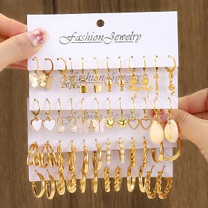 A Of Stylish And Simple Shell Earrings Set For Women, Suitable For Holidays, Parties, And As Gifts For Couples. Clothing, Shoes & Jewelry Shop Online at Dubai Trades