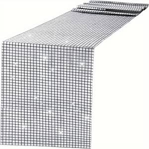 A Silvery 30*275cm Disco Glitter Table Flag Suitable For 70s 80s Themed Parties, Valentine’s Day, Birthdays, Dance Decorations, Weddings. Home & Kitchen Shop Online at Dubai Trades