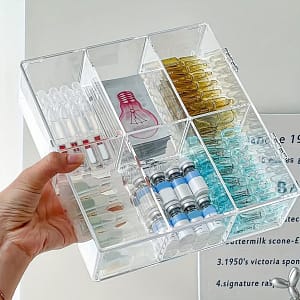 Acrylic Cosmetic Organizer – Large , Transparent Storage For Makeup, Skincare, Bath Shop Online at Dubai Trades