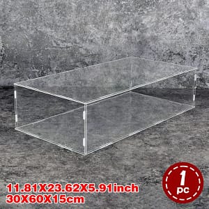 Acrylic Display Case With Base – Dustproof Plastic Showcase For Collectibles, Memorabilia & Toys (12x24x6 Inches) Collectible Display & Storage Shop Online at Dubai Trades