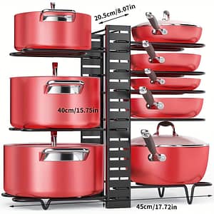 Adjustable 8-tier Kitchen Organizer Rack – Rust-proof Iron, Space-saving Under Cabinet Storage For Pots And Pans Home & Kitchen Shop Online at Dubai Trades