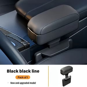 Adjustable Leather Car Armrest Box, Universal Fit Raised Pad With Storage, Ease Driving Fatigue, Multifunctional Auto Interior Accessory Automotive Shop Online at Dubai Trades