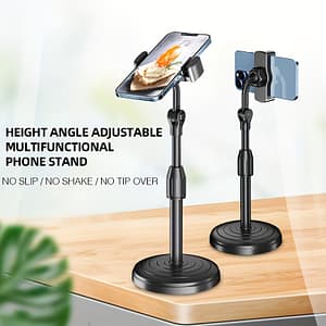 Adjustable Phone Stand Holder, Multi-angle Desk Mount With Upgraded Weighted Chassis, Waterproof Plastic Lazy Bracket, Stable And Mobile Support For Use – 1 Pack Accessories & Supplies Shop Online at Dubai Trades