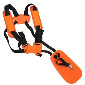 Adjustable Trimmer Harness With Padded Shoulder Straps – Fit For Brush Cutters & Lawn Mowers, Nylon & Plastic, Orange/black Attachments Shop Online at Dubai Trades 2