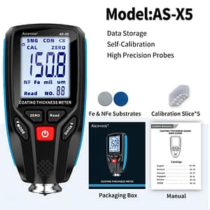 Aicevoos High-precision Coating Thickness Gauge – Automotive Paint Film Measuring Tool, 0.1um Accuracy, Blue/black Business, Industry & Science Shop Online at Dubai Trades