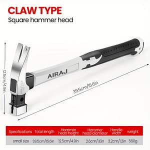 Airaj High-carbon Hammer – , Anti-slip Grip For Industrial & Home Use, Available In Short Or Long Handle Business, Industry & Science Shop Online at Dubai Trades