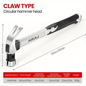 Airaj Sheep Horn Hammer Multi Functional Industrial Grade Household Glue Wrapping Anti Slip Hardware Hammer Business, Industry & Science Shop Online at Dubai Trades