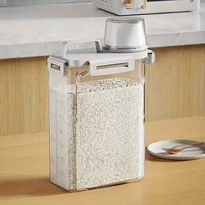Airtight Food Storage Container With Lid – Leakproof, Moisture-proof Kitchen Organizer For Grains, Nuts, Flour & Rice – Durable Pe Material Food Containers Shop Online at Dubai Trades
