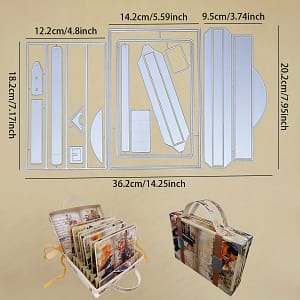 Alinacutle Metal Cutting Die Set For Diy Scrapbooking, Handmade Suitcase Album Stencil Template For Journal Planner & Adventure Book Crafting, English Language – 1set Arts & Crafts Supplies Shop Online at Dubai Trades