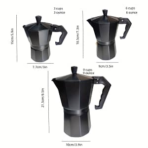 – Aluminum Pot – Manual Espresso Maker With Reusable Filter, Matte Black Coffee Maker For Home Brewing, & Easy-, Stovetop Coffee | Classic Pot | Heatresistant Handle Coffee, Tea & Espresso Shop Online at Dubai Trades
