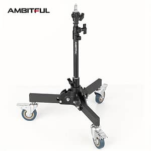Ambitful Professional Stainless Steel Folding Light Stand With Wheels, 24×31.8in – & Portable For Studio Flash Led Lights eBook Readers & Accessories Shop Online at Dubai Trades
