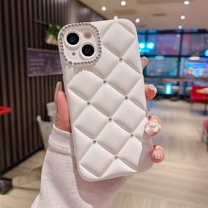 Anti-fall Rhinestone White Phone Case Phone Case For Iphone 14 11 Pro Xr Xs 8 7 Plus Basic Cases Shop Online at Dubai Trades