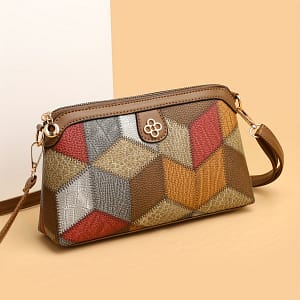 Argyle Pattern Crossbody Bag, Vintage Colorblock Shoulder Bag, Women’s Purse With Zipper Clothing, Shoes & Jewelry Shop Online at Dubai Trades