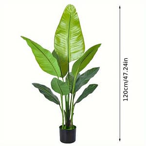 Artificial Bird Of Paradise Plant, Fake Tree With Realistic Leaves And Pots, Adjustment-free Branches Artificial Tree For Indoor Outdoor Home Decor Artificial Plants & Flowers Shop Online at Dubai Trades