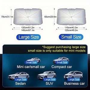 Automobile Windshield Sunshade-foldable Automobile Umbrella Sunshade, Anti-ultraviolet Car Front Window (heat Protection) Windshield Cover Card Automotive Shop Online at Dubai Trades