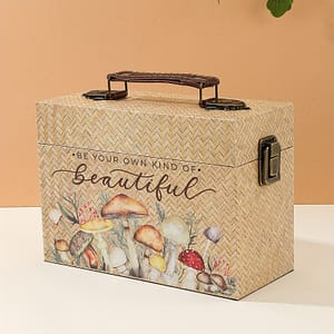 Bamboo-style Wooden Pu Storage Box – Artistic Craft Organizer, Miscellaneous Items & Unique Gifts, Yellow Arts, Crafts & Sewing Shop Online at Dubai Trades