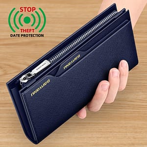 Banyanu Men’s Genuine Leather Wallet – Large Capacity, Multi-card Holder With Cowhide Clutch & License Slot Accessories Shop Online at Dubai Trades