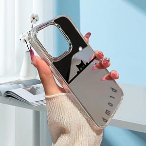 Black Cat Mirror Anti Fall Case For 15/15pro/15pro Max, 14/14pro/14pro Max, 13/13pro/13pro Max, 12/12pro/12pro Max, 11/11pro Max Basic Cases Shop Online at Dubai Trades