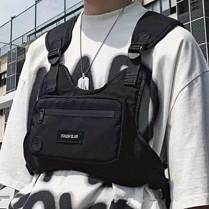 Black Nylon Chest Bag Vest For Men And Women – Stylish Multi- With Front Zipper Pocket, Adjustable Straps & Buckles, Casual Outfits Clothing, Shoes & Jewelry Shop Online at Dubai Trades