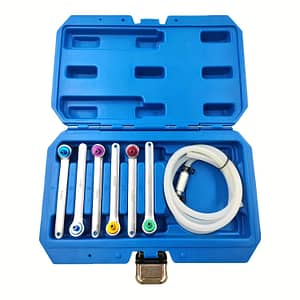 Brake Bleeder Wrench Set, With 7-12mm 12point Socket Brake Bleeding Wrench, Oil Drain Hose & Non-return Check Valve Automotive Shop Online at Dubai Trades 2