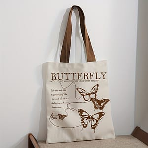 Brown Letter Pattern Tote Bag, Multifunctional Handbag, Letter Printed Shopping Bag Clothing, Shoes & Jewelry Shop Online at Dubai Trades