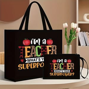 Canvas Tote And For Women – Magnetic Closure Spacious Shoulder Bag With Polyester Lining And Printed Design – Stylish Casual Accessories For Outings, Vacations, Daily Commute Briefcases Shop Online at Dubai Trades