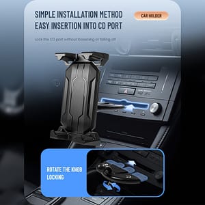 Car Cd Slot Tablet Phone Holder, Adjustable Installation In Cd Slot, Compatible With 4-14 Inch Tablets Phones Accessories Shop Online at Dubai Trades