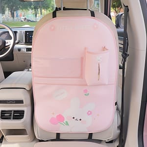 Car Seat Back Storage Bag, Cute Cartoon Car Mounted Storage Bag, Creative Multifunctional Anti Dirt Protection Pad. Automotive Shop Online at Dubai Trades