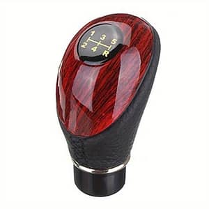 Car Shift Knob Wooden Pu Leather Car Truck 5 Speed Lever Manual Gear Stick Knob Shift Gloss Automotive Shop Online at Dubai Trades