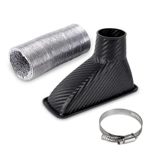 Carbon Fiber Pattern Intake Air Intake Pipe, Round/square Shape, Abs Material, For Car Modification And Heat Dissipation, With Water Transfer Technology Automotive Shop Online at Dubai Trades 2