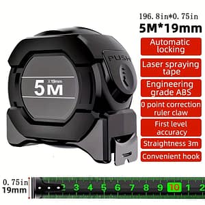Carbon Steel Measuring Tape, Self-locking Fluorescent Ruler, Wear-resistant 5/7.5/10m Options With Automatic Locking And Brake Button Design Cutting & Measuring Devices Shop Online at Dubai Trades