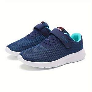 Casual Blue Breathable Mesh Sneakers For Boys, Outdoor Walking Running Shoes For Boys Shop Online at Dubai Trades