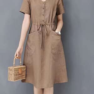 Casual Loose Linen Dress Clothing Shop Online at Dubai Trades