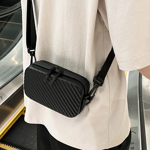 Casual Outing Bag| Nylon Men’s Crossbody Bag – Sleek Black With Adjustable Strap, Pattern For Use – Ideal For Travel & School, Great Gift For Him, Small Crossbody Bag Clothing, Shoes & Jewelry Shop Online at Dubai Trades