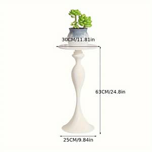 Casual Round Pedestal Side Tables, Space-saving Metal Frame & Top, Sleek Bedside End Tables For Bedroom, Balcony & Living Room Office Furniture & Lighting Shop Online at Dubai Trades 2