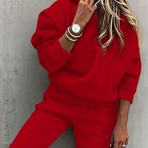 Casual Solid Color Sweatpants Set, Long Sleeve Hoodie Sweatshirt & Drawstring Jogger Pants Outfits, Women’s Clothing Clothing Shop Online at Dubai Trades