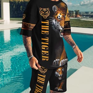 Casual Sports Suit Breathable Outdoor Casual Men’s T-shirt And Five-pants Suit Summer 3d Printing Suit For Men And Adults Active Shop Online at Dubai Trades