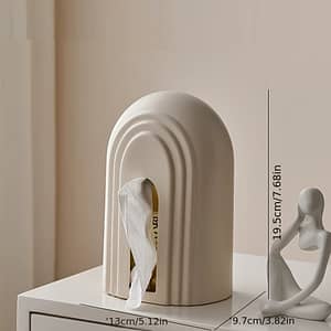 Ceramic Tissue Holder, Elegant Design Rectangle Shape Vertical Paper Towel Box For Home Art Decor – High-end Luxury Quality Bath Shop Online at Dubai Trades