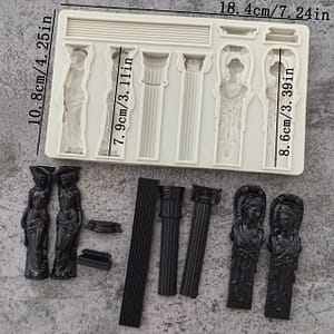 Classical Architecture Silicone Mold For Cake Decorating – Bpa-free, Fondant, Chocolate, And Resin Mold With Intricate Column Designs, Safe For Oven, Freezer, And Dishwasher Bakeware Shop Online at Dubai Trades