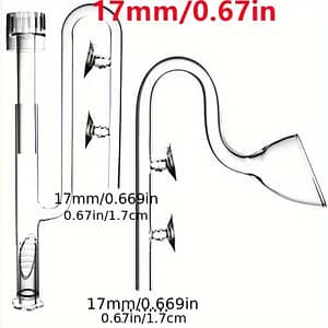Clear Glass Lily Pipe Outflow And Skimmer With Suction Cup 13mm 17mm For Aquarium Planted Fish Aquatic Filter System Aquarium Pumps & Filters Shop Online at Dubai Trades 2
