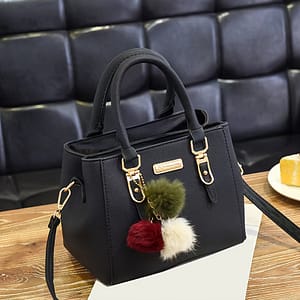 Color Shoulder Bag, Elegant All- Top Handle Satchel Bag With Pom Pom Decor Clothing, Shoes & Jewelry Shop Online at Dubai Trades