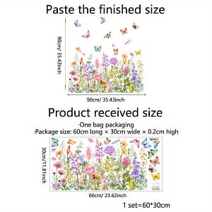 Colorful Wild Flowers Static Cling Window Stickers, Double-sided Pattern, Reusable, Pattern Art Stickers, Window Decal Glass Sticker, Home Decoration Baby Products Shop Online at Dubai Trades
