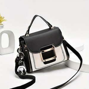 Contrast Handbag, Women’s Buckle Decor Crossbody Bag, Elegant Top Handle Mini Square Purse Clothing, Shoes & Jewelry Shop Online at Dubai Trades