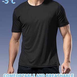 Cool And Refreshing – Lightweight And Breathable – Comfortable And Quick-drying – Men’s Round Neck T-shirt – Sweat-absorbing Sports Shirt, Suitable For Gym And Outdoor Running Clothing Shop Online at Dubai Trades