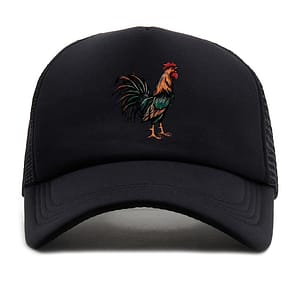 Cool Hippie Curved Brim Baseball Cap, Rooster Print Breathable Mesh Trucker Hat, Snapback Hat For Casual Leisure Outdoor Sports Christmas Gift Accessories Shop Online at Dubai Trades