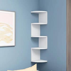 Corner Wall Shelf, Multi-tier Unfinished Plastic Storage Rack, Space-saving Kitchen Organizer, Home Wall Corner Shelf, Divider Bookshelf Corner Shelves Shop Online at Dubai Trades