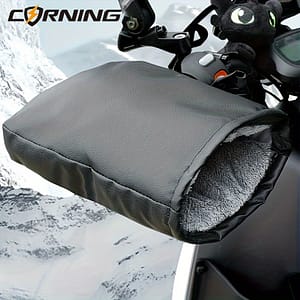 Corning Motorcycle Handlebar Gloves 2pcs – Pu Leather With Plush Lining, Lace-up Closure, Thermal Hand Covers For Scooters And Motorbikes – Easy Clean Automotive Shop Online at Dubai Trades